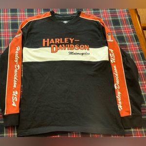 Mens Size Large Harley Davidson Motorcycle heavy riding long sleeve shirt